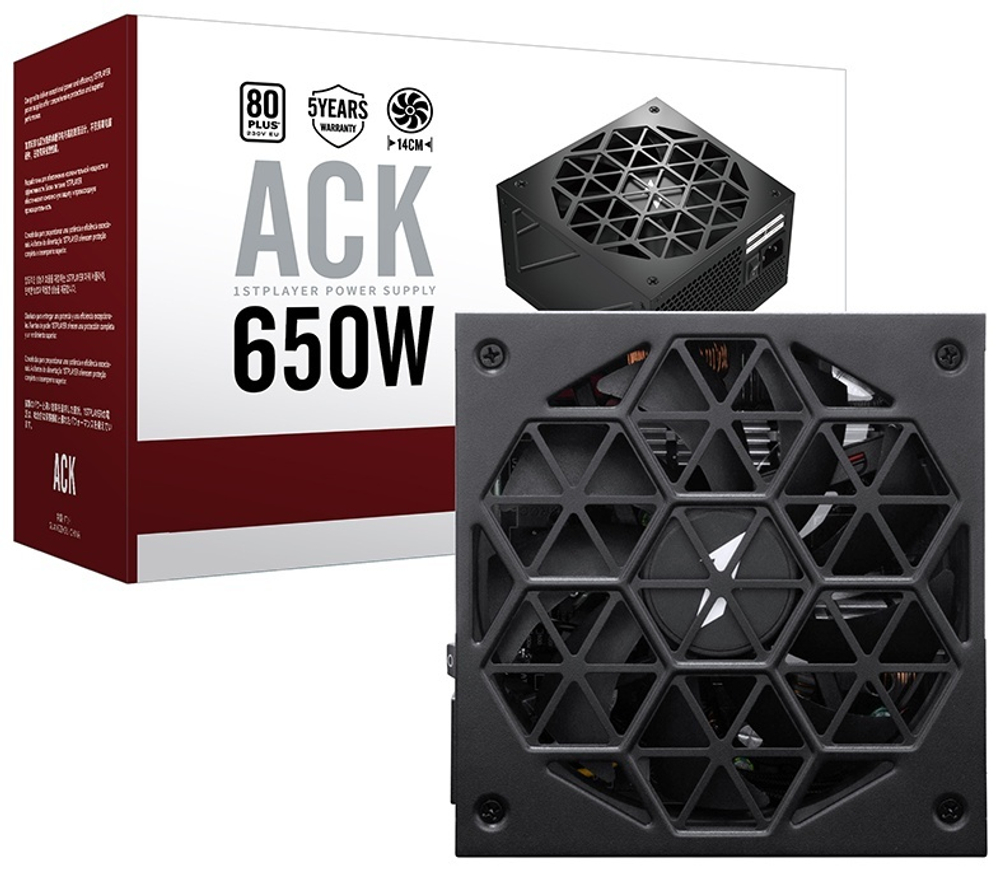 Блок питания 1STPLAYER HA 650W BK, HA-650AC1-BK 650 Вт