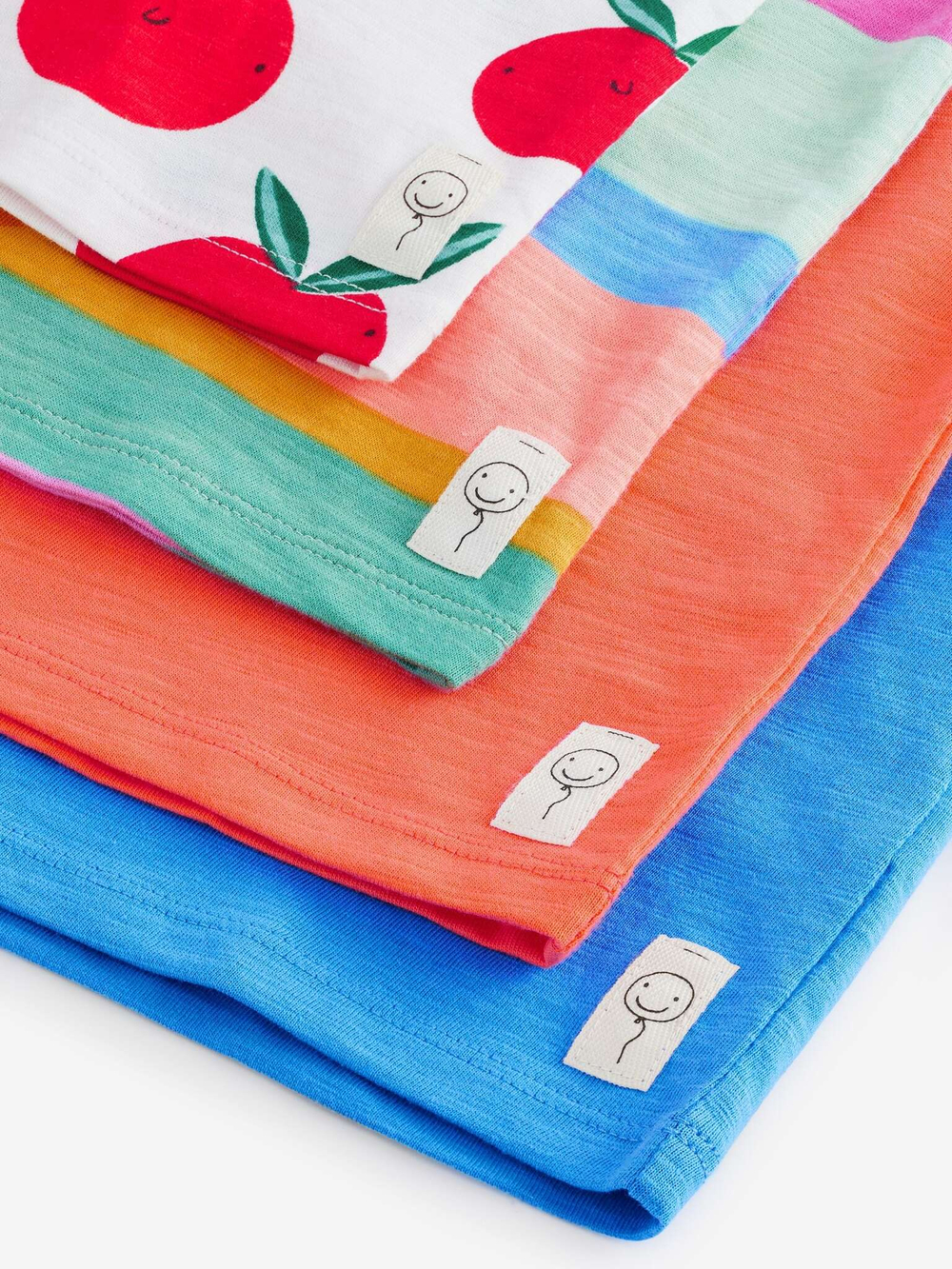 Футболка для девочки Next E65-362, 4 шт., Синий, Белый, Оранжевый