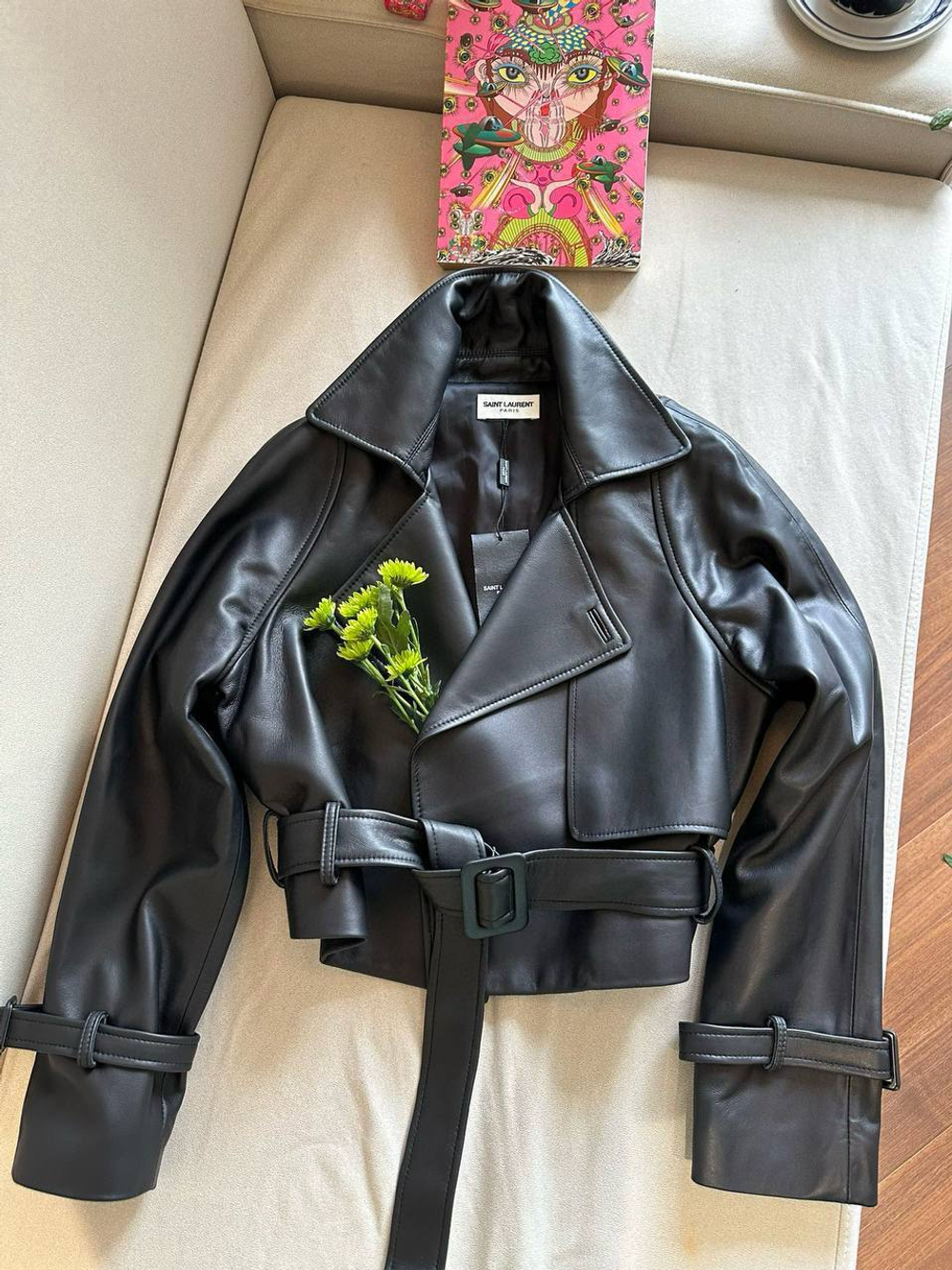 Кожаная куртка Yves Saint Laurent