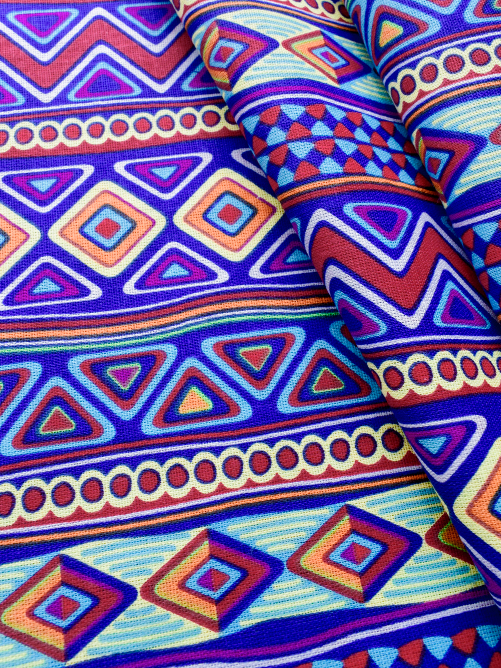 Ткань бязь плательная, рис. " Африканский орнамент", ширина 150 см, арт. 1032