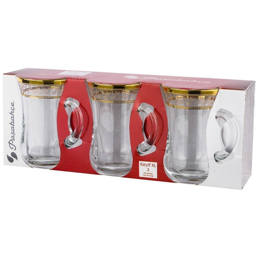 НАБОР КРУЖЕК ИЗ 3 ШТ."GOLD PROVENCE" ЗОЛОТО 175 МЛ