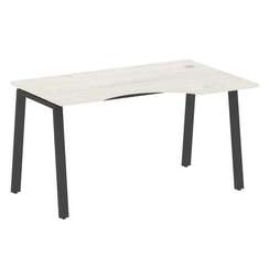 Metal System Стол криволинейный правый на А-образном м/к БА.СА-2 (R) Дуб Наварра/Металл Антрацит 140