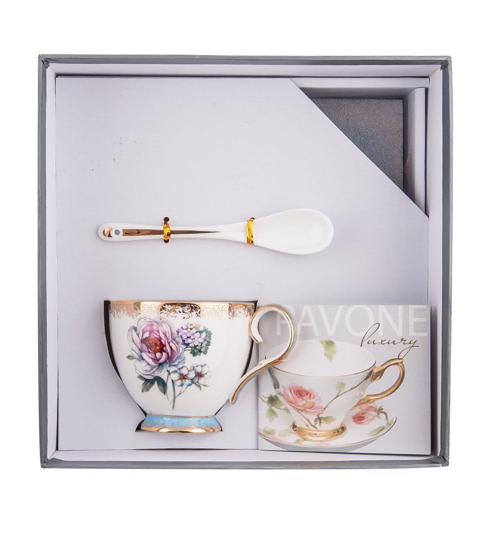 Pavone JK-133 Чайная пара «Цветок Неаполя» (Fiore Napoli  )