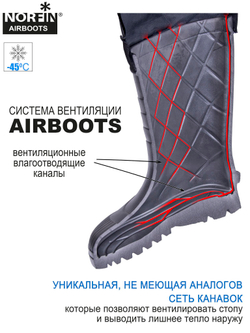 Сапоги зим. Norfin AIRBOOTS с манж. антрац. -50С EVA р.46-47