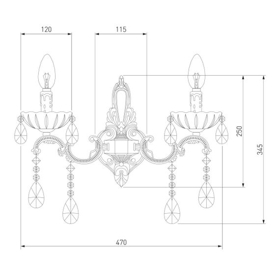 Бра Bogates 285/2 Strotskis