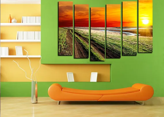 Модульная картина "Иллюзия неба"