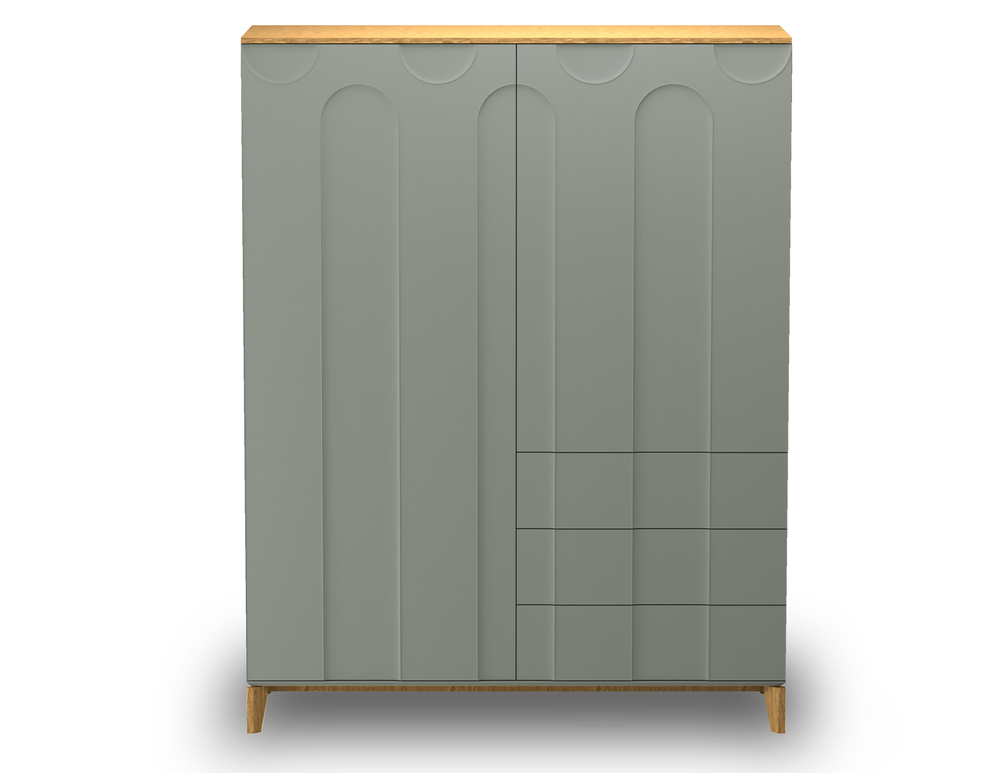 Шкаф Float с двумя дверцами и тремя ящиками Arch