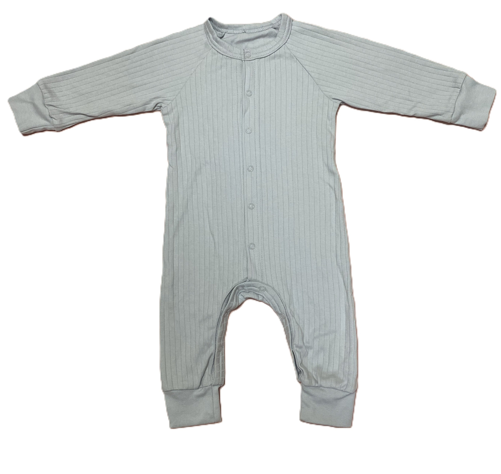 Комбинезон без ножек на кнопках из интерлока (100% хлопок) серый на рост 80 см