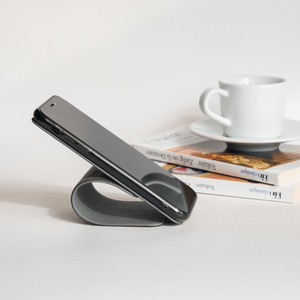 Чехол для iPhone X/XS из натуральной кожи теленка, cтального цвета