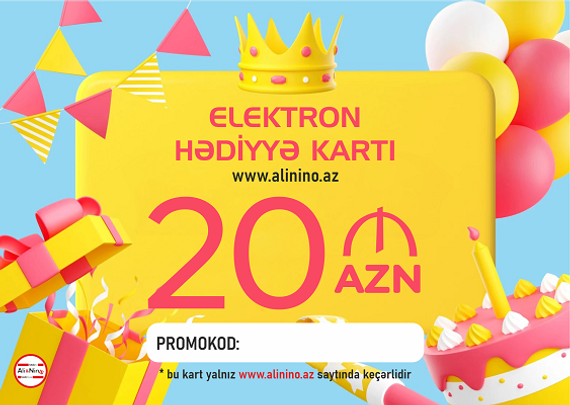Elektron hədiyyə kartı  20 AZN