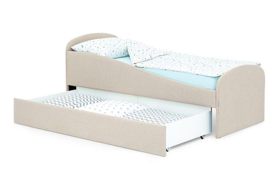 Кровать мягкая  LETMO с ящиком 1600*700 (рогожка)