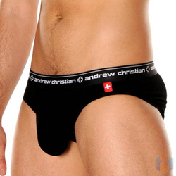 Мужские трусы слипы черные Andrew Christian Almost Naked Classic Brief Black 13257