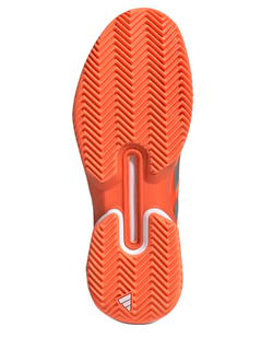 Мужские кроссовки теннисные Adidas Adizero Ubersonic 5 M Clay - lucid orange/silver metallic/core black