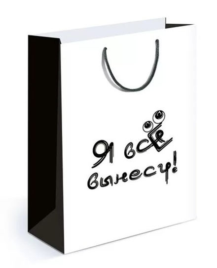 Пакет подарочный, Я все вынесу!, 31*22*10 см, 1 шт.