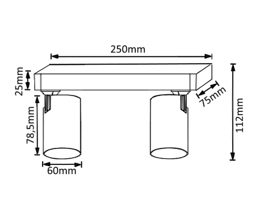 Потолочный светильник Crystal Lux CLT 017CW2 L250 WH