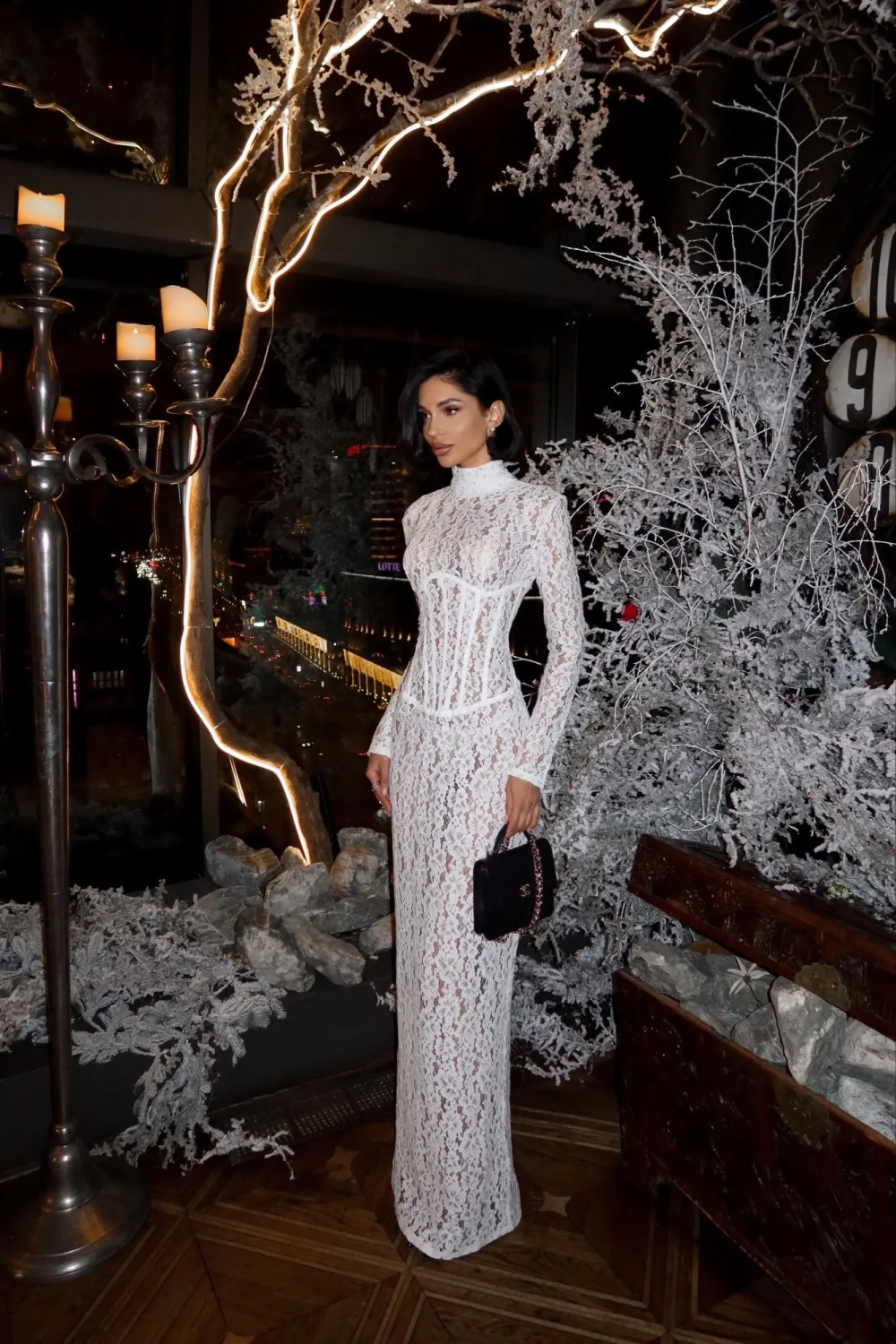 Кружевное платье Corset White