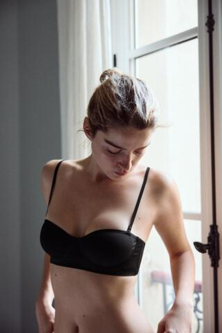 ZARA БЮСТГАЛЬТЕР НА КОСТОЧКАХ ИЗ ПОЛИАМИДА, ЧЕРНЫЙ