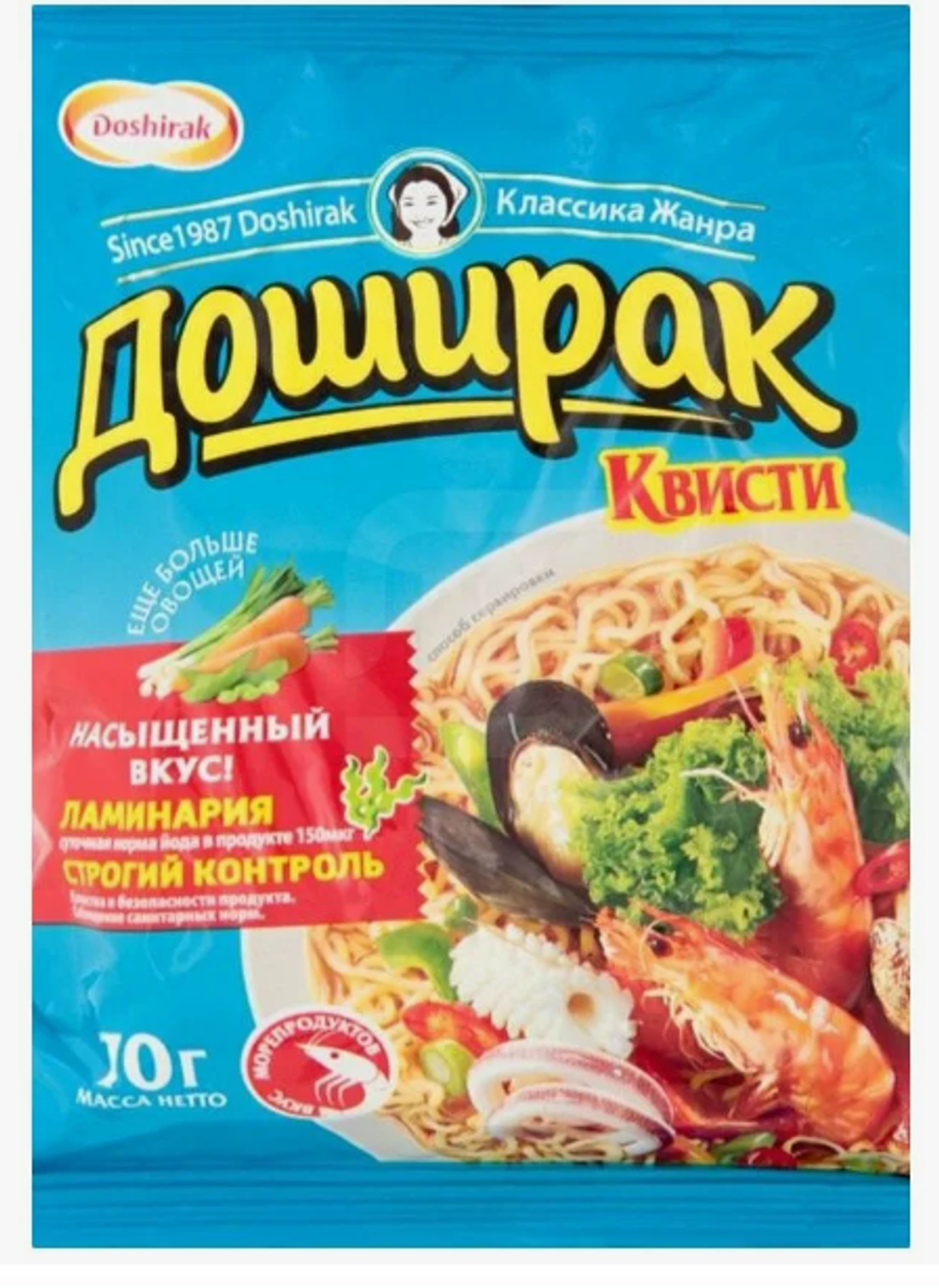 Лапша Доширак квисти морепродукты 70г
