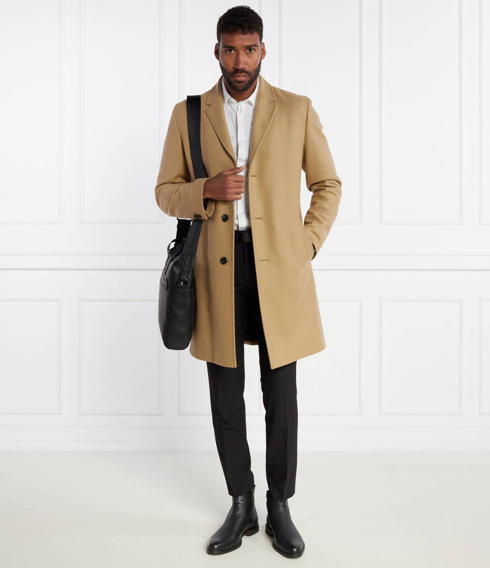 Хлопковое пальто malto HUGO - коричневый(50501968)