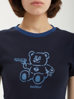 Женская Футболка Badbear Ringer Slim Navy