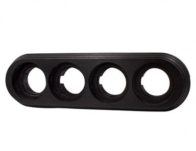 Рамка 4 постовая, накладной монтаж, цвет Угольно-черный BF1-640-119