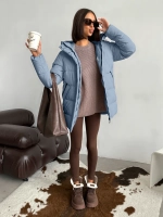 Куртка демисезонная удлиненная с капюшоном