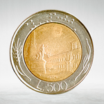 Italy 500 Lire 1984 R "Bimetallic – Head of Italy and Ship", AU
