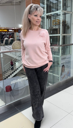 Розово-пудровый итальянский джемпер