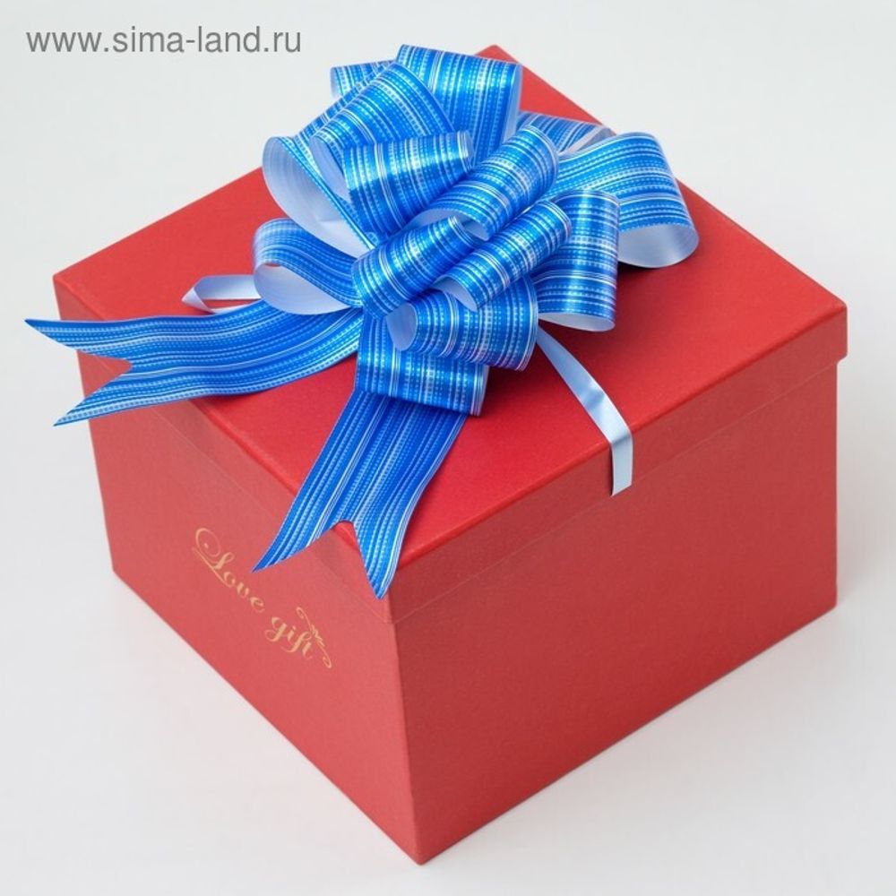 Бант-шар №4.5 "Тонкие полосы", цвет синий 1256252