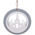 Подвеска «Сказочный лес» 10 см, Серый/белый