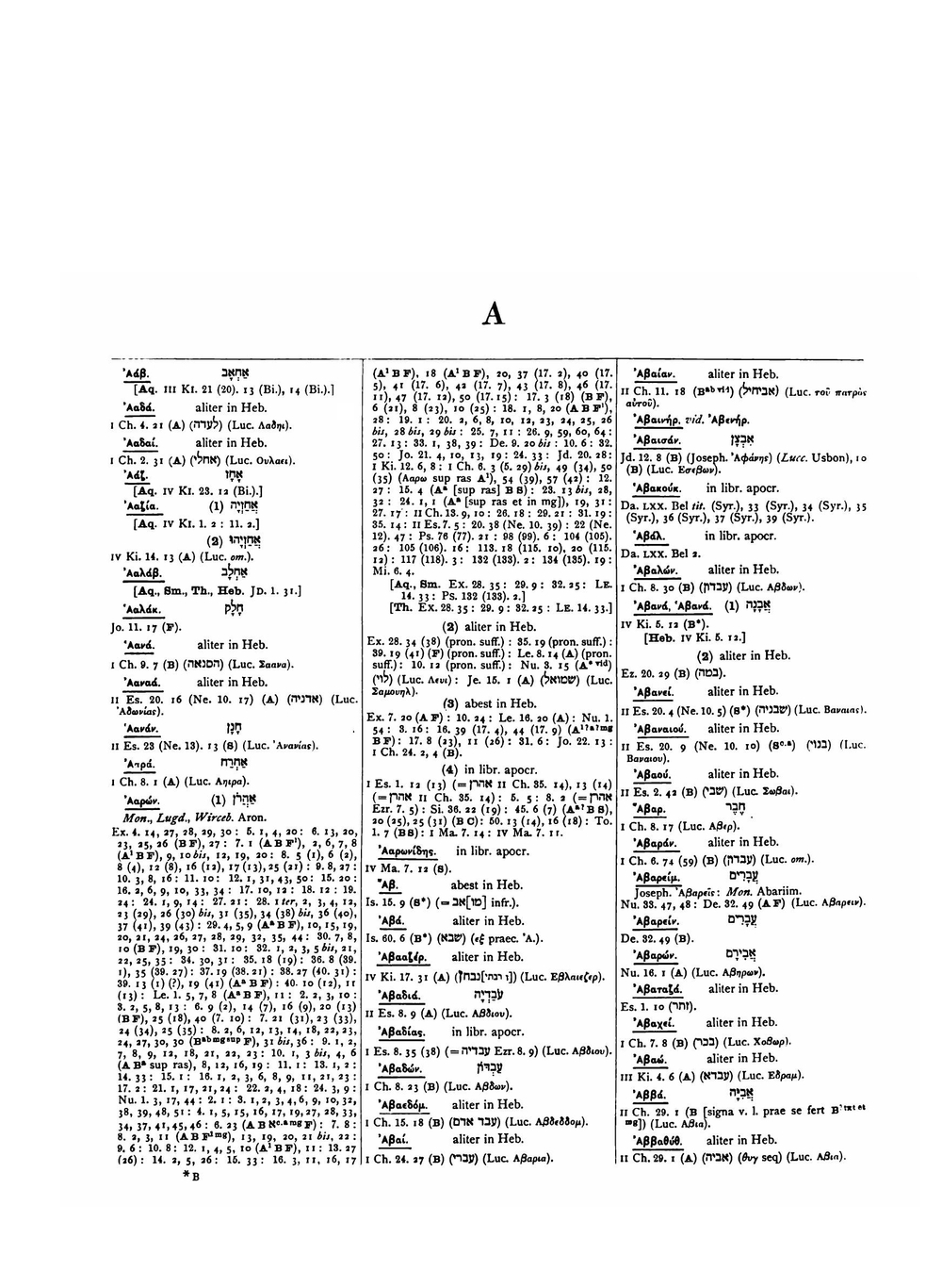 A Concordance to the Septuagint. and the Other Greek Versions of the Old Testament | Edwin Hatch