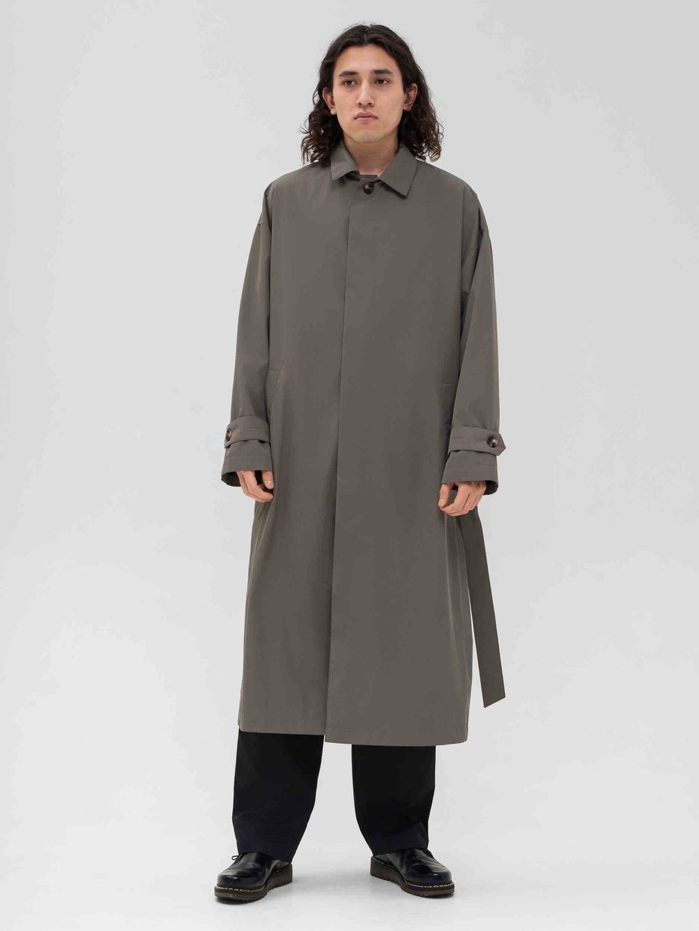 Плащ FOS Длинный Мужской Зеленый