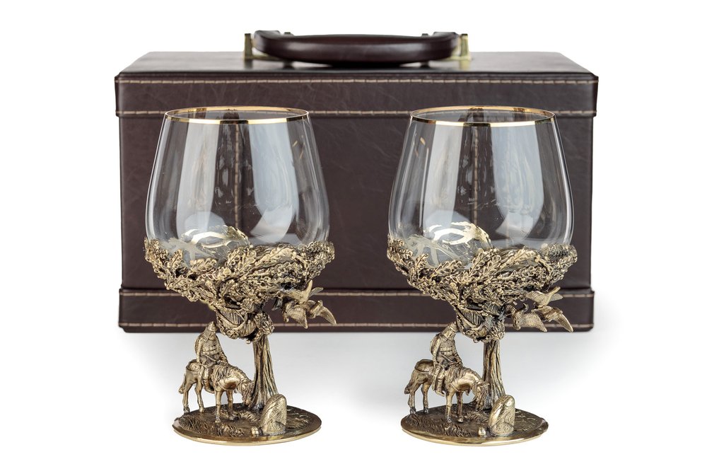 Бокалы для коньяка "Витязь на распутье" 2 шт