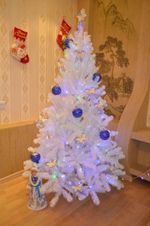 Искусственная белая елка «Жемчужная» (пвх) от 1,2 м до 3,5 м