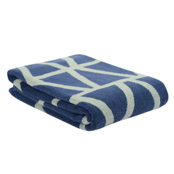 Полотенце жаккардовое 70х140см Tkano Wild с авторским дизайном Geometry серо-синее