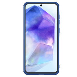 Усиленный защитный чехол синего цвета от Nillkin для Samsung Galaxy A56 5G, серия Super Frosted Shield Pro
