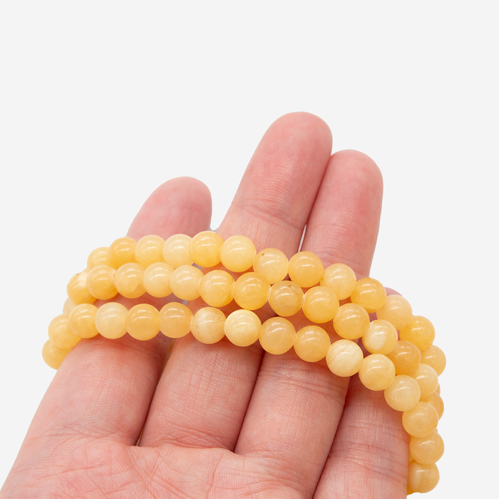 Желтый кальцит, 6,6мм, шар