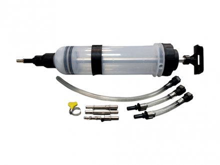 Шприц для отсоса и нагнетания масла 1,5л. HZ 04.215S с набором переходников, horex