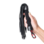 Черный замшевый флоггер 38см ToyFa Theatre 700043
