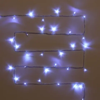 Гирлянда для дома «Водопад» нить 9,5м 100 ламп LED прозрач.пров, 8 реж,IP-20, Белый (возможность соединения)