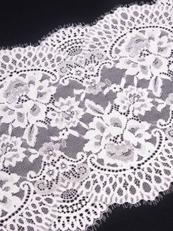 03-72 Кружево эластичные реснички 22 см, айвори 004