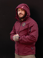 Куртка демисезонная Варгградъ на флисе мужская бордовая