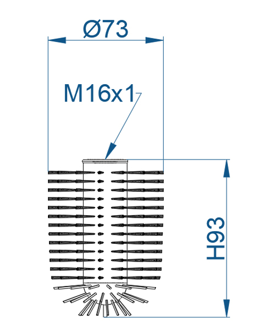 Щетка для ерша Azario сменная, белая (AZ-101)