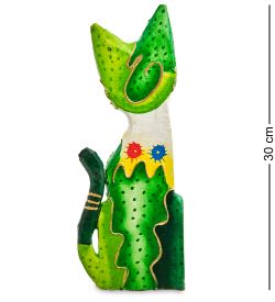 Decor and Gift 99-226 Фигурка «Кошка» н-р из двух 30, 20 см (албезия, о.Бали)