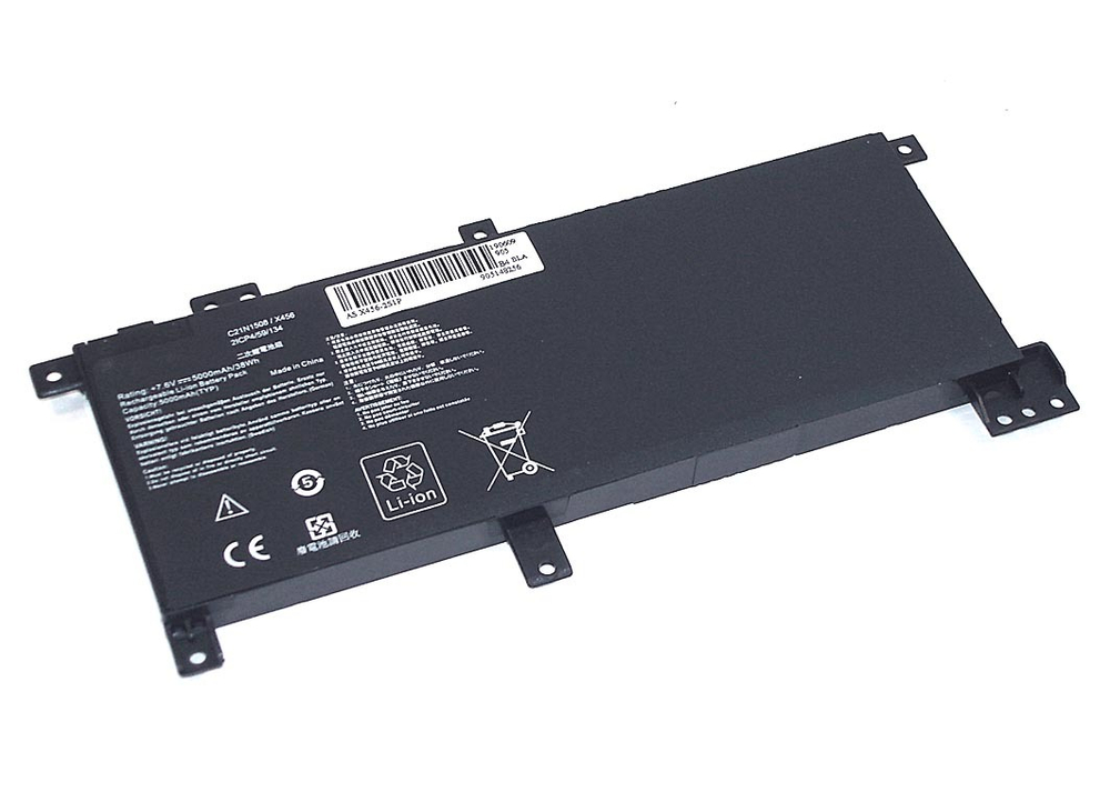Аккумуляторная батарея для ноутбука Asus X456 (C21N1508) 7.6V 38Wh OEM черная