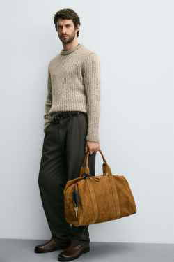 ZARA СВИТЕР В РУБЧИК, ЗЕЛЕНОВАТО-СИНИЙ