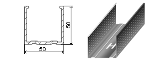 Профиль ПС 50*50*3000мм 0,55мм