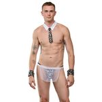 Мужской костюм "Официант" 4 в 1: стринги, галстук, нарукавники и фартук LaBlinque LB1544