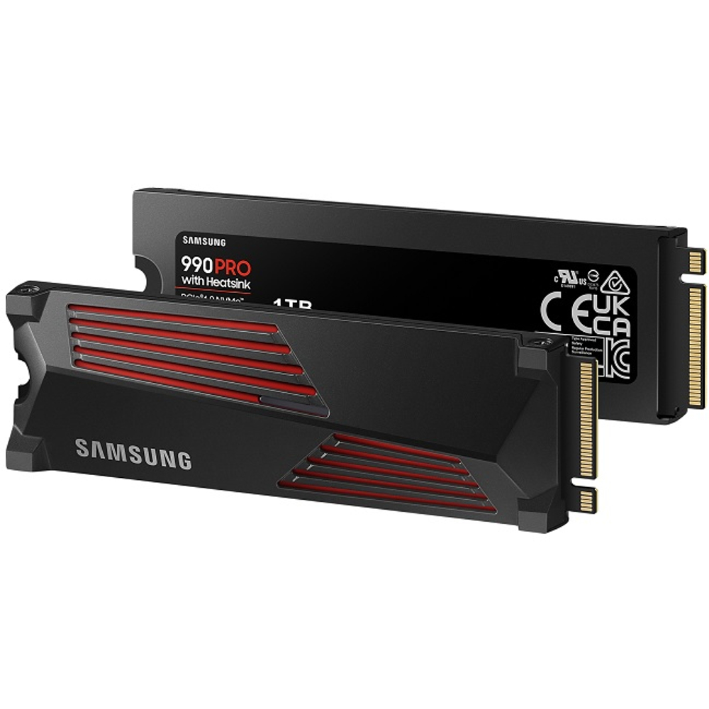 Жесткий диск SSD M.2 2Tb Samsung 990 PRO with Heatsink, 7450/6900MBs, 155000 IOPS, V-NAND MLC, PCI-E4.0x4 (MZ-V9P2T0CW)