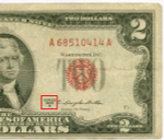 Банкнота США 2 доллара 1953B A 68510414 A. F